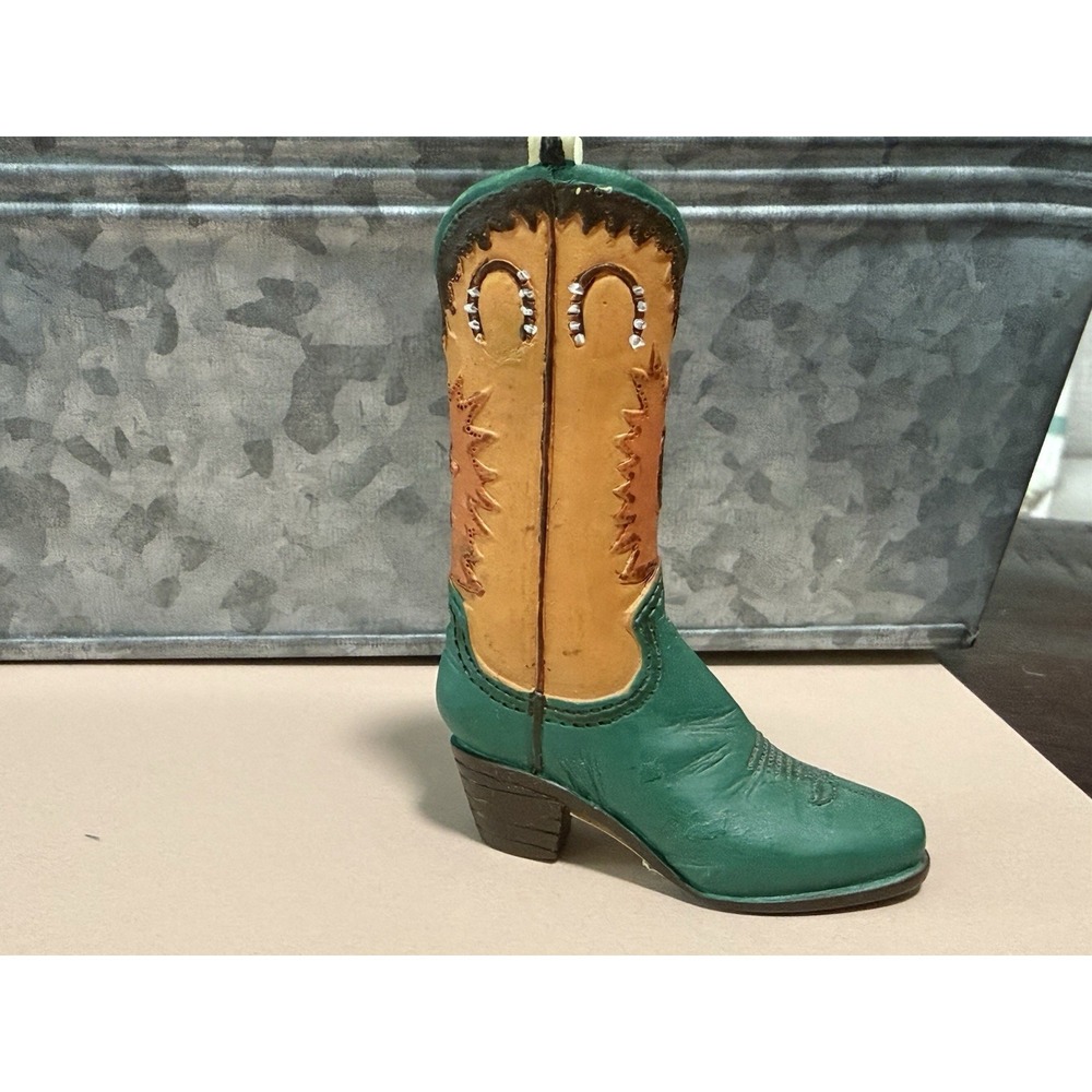 Cowboy Boot Ceramic Figurine Hand painted High Heel 2-3 Inches